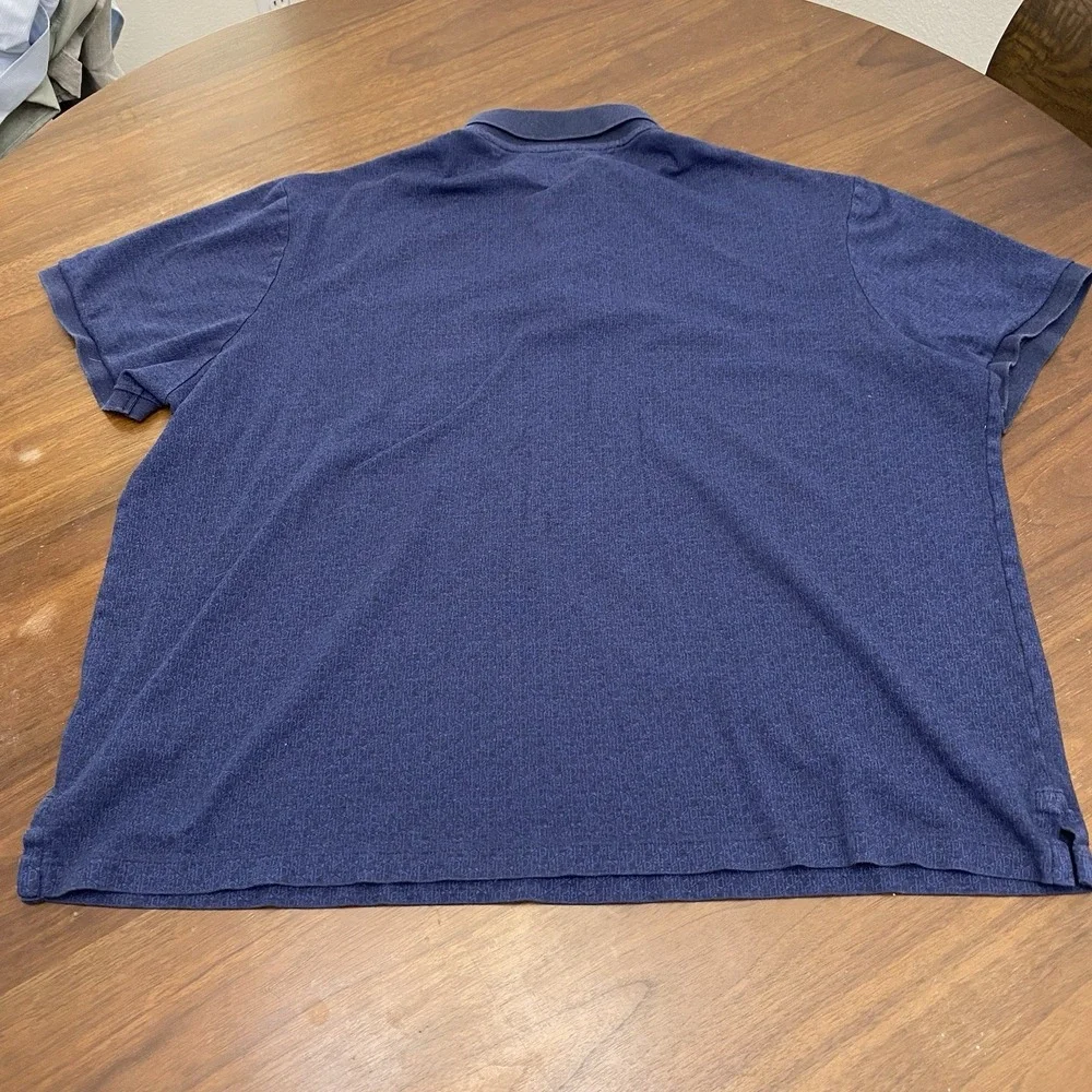 Polo Ralph Lauren Polo Shirt Mens XXL Blue Pattern Custom Slim Fit Short Sleeve